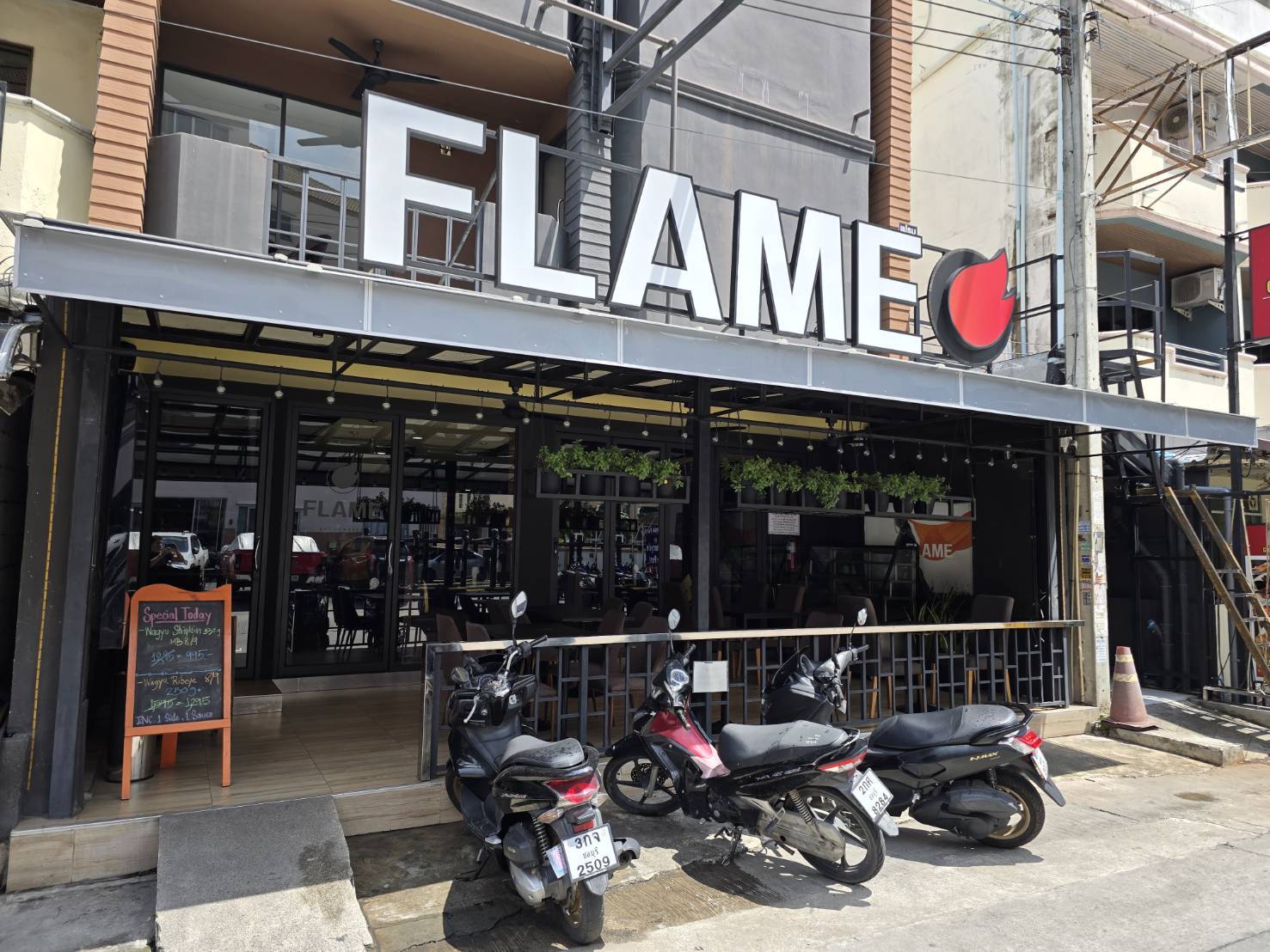 Find the FLAME sign.
